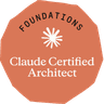 Claude Certified Architect badge, issued by Anthropic